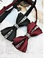 abordables Cravates et nœuds papillon pour hommes-nœud papillon en satin bordeaux avec ornement en cristal – accessoire formel élégant pour hommes pour les mariages, les fêtes et les événements spéciaux