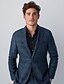 cheap Men&#039;s Elite Outerwear-Men&#039;s Linen Blazer Suits Wedding Anniversary Vacation Elegant Neutral Spring &amp;  Fall Cotton Linen Solid Color Buttons Comfy Single Breasted One-button Blazer Black Dark Red Navy Blue Green