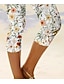 economico Stampa Floreale-Pantaloni Leggings Capri Donna Alta Elasticità Moda Streetwear Lunghezza Completa Vita Media Stampa Floreale Termico Caldo Traspirante Morbido Outdoor Quotidiano Nero Blu Blu Cielo Estate Primavera