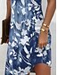 abordables Vestidos florales-Mujer Mini vestido Vestido informal Vestido de verano Vacaciones Casual Diario Ajuste regular Floral Graphic Sin Mangas Cuello halter Azul Piscina Rosa Verde Trébol Verano