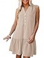 preiswerte Kleider für die Arbeit-Damen Minikleid Casual kleid Tank-Top Kleid Basic Brautkleider schlicht Urlaub Täglich Regular Fit Glatt Ärmellos Gekerbter Hals Schwarz Rosa Marineblau Grün Sommer