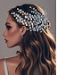 preiswerte Hochzeit ACC-Haarschmuck für Bräute aus Kristall-Strass – elegantes Kopfstück mit Blumen- und Blätterdesign für Damen – perfekt für Hochzeiten, Partys und besondere Anlässe