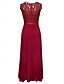 billige Simpel kjole-Kvinders Uddannelses Kjole Maxi Kjole Enkelt Farvet Prom Kjole A Line Kjole Fit And Flare Kjole Elegant Formelt Semi Bryllup Gæst Forlovelses Cocktail Fest Grafisk Uden Ærmer V Hals