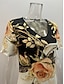 billige Blomsterkjole-Dame Midikjole T skjortekjole Skiftkjole Sommerkjole Fit And Flare Dress Fritid Feriereise Daglig Normal Blomstret Grafisk Kortermet V-hals Gul Rosa Blå Grønn Sommer
