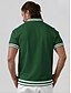 abordables Hauts-Homme T-shirt POLO Vert foncé Manche Courte Top Tenue de golf Vêtements Tenues Porter des vêtements