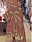 tanie Sukienki boho-Damskie Sukienka midi Codzienne sukienki Sukienka A line Sukienka Boho Elegancki Codzienny Urlop Codzienny Regularny Graficzny Rękaw 3/4 W serek Rumiany róż Khaki Zieleń wojskowa Lato