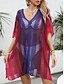 cheap Beach Dresses-Women&#039;s Swimsuits Cover Up Swim Dress Swimsuit Cut Out Vacation Beach Wear Ombre V Neck Long Sleeve Bathing Suits