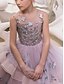 abordables robes de filles de fleur de plage-Robe de bal courte  mini Robe de demoiselle d&#039;honneur Robe de mariage Fête Filles Robe de bal mignonne Tulle avec broderie Plage Taille 3-16 ans