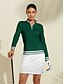 preiswerte Passender Polo-Damen Golf-Poloshirt Marinenblau Dunkelgrün Langarm Oberteil Damen-Golfkleidung, Kleidung, Outfits, Kleidung
