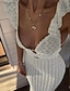 baratos Vestidos de moletom e capuz-Mulheres Vestido Longo Vestido Maxi Vestido branco Vestido casual Vestido de verão Moda Ao ar livre Festa Feriado Normal Tecido Sem Manga Decote em V Profundo Branco Verão Primavera