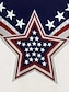 billige Uavhengighetsdag Topp-Uavhengighetsdag Patriotisk Kvinnenes T-skjorte Flagg Nasjonalflagg Avslappet Rød Hvit Og Blå Kort Ermet Rundhals Vanlige Topper Daglig Trykk Blå Sommer