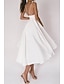voordelige Afstudeerjurken-Dames Halflange jurk Witte jurk Afstudeerjurk Slipdress Modieus Verjaardag valmistuminen Uitgaan Normale pasvorm Effen Mouwloos Spaghettibandjes Zwart Wit Rood Groen Zomer
