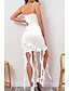 abordables Vestidos de Graduación-Mujer Mini vestido Vestido blanco Vestido de graduación vestido de regreso a casa Corte Bodycon Moda Cumpleaños Graduación Cita Ajuste regular Plano Sin Mangas Correa de espagueti Negro Blanco Rojo