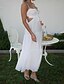 economico Abiti di Laurea-Per donna Abito Midi Abito Bianco Abito da laurea Abito Sottoveste Moda Moderno Compleanno Ferie Laurea Vestibilità regolare Semplice Senza Maniche Spalline sottili Nero Bianco Giallo Blu Estate