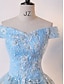 ieftine Rochii de Banchet-Rochie de Bal A-Line pentru Quinceanera Rochie Elegantă Nuntă Invitat Nuntă Lungime până la Podea Fără Mâneci Off Shoulder Dantelă Spate Decupat cu Plisuri Paiete