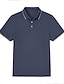preiswerte Klassisches Poloshirt für Herren-Herren Polo Strick-Polopullover Geschäft Lässig Revers Kurzarm Formell Farbblock Knöpfe Sommer Marineblau Braun Armeegrün Dunkelgray Polo