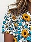 ieftine Tricouri Damă-Pentru femei Tricou Topuri de vară Floral Grafic Clasic Casual Manșon scurt Stil Nautic Crop Tops Zilnic Sfârșit de săptămână Imprimeu Curcubeu Vară Primăvară Toamnă