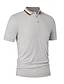 preiswerte Herren Elite Polo-Herren Polo Strick-Polopullover Formell Arbeit Umlegekragen Kurzarm Einfarbig Farbblock Frühling Schwarz Weiß Hellgrün Grau Polo