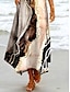 cheap Art&amp;Design Dress-Women&#039;s Maxi Dress Sundress Shift Dress Vacation Casual Beach Party Beach Loose Fit Graphic Marbling Sleeveless V Neck Khaki Summer Spring
