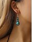 billige Øredobber for kvinner-vintage turkis smykkesett for kvinner – bohemsk sølvkjede, øredobber og armbånd, western cowgirl statement-tilbehør til fester og festivaler