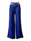 preiswerte weites Bein und hohe Taille-Damen weite Chino-Hosen Baggy Pants Mode Streetwear ganzer Länge hohe Taille einfarbiger elastischer Bund bequem weich angenehm mikro-elastisch Outdoor Straße Schwarz Weiß Blau Fuchsia Regular Fit