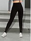 billige -Dame Leggings Gatemote Fritid Lang Høy Midje عادي Lapper Høyt snitt Hull Pusteevne Myk Mikroelastisk Feriereise Gate Dagligdagstøy Svart Sommer Normal