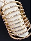 abordables Bracelet pour femme-Bracelet chaîne de luxe en strass avec anneau – bijoux scintillants pour femmes, parfaits pour les mariages, les fêtes et les galas