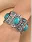 billige Øredobber for kvinner-vintage turkis smykkesett for kvinner – bohemsk sølvkjede, øredobber og armbånd, western cowgirl statement-tilbehør til fester og festivaler