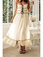 preiswerte Weiße Freizeitkleider-Damen Midikleid Weißes Kleid Unterkleid Mode Abschlussfeier Date Ausgehen Normale Passform Einfach Ärmellos Spaghettiträger Weiß Gelb Sommer