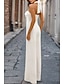 preiswerte Party-Overalls-Damen Normal Overall Elegant Einfarbig Ärmellos Neckholder Rückenfrei Party Normale Passform Schwarz Weiß Rote Sommer