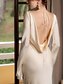 economico Matrimonio Informale / Di Giorno-Abiti da festa sirena  tromba Abito elegante Ospite di matrimonio lunghezza totale manica lunga spalle scoperte in poliestere senza schienale con strappi per derby