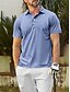 abordables Hauts-Homme T-shirt POLO Bleu Manche Courte Top Tenue de golf Vêtements Tenues Porter des vêtements