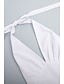 ieftine Rochii Albe Casual-Pentru femei Rochii Midi Rochie albă Modă Zi de Naștere Absolvire Dată Fit regulat Simplu Fără manșon În V Alb Albastru piscină Trifoi Caisă Vară