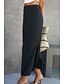 abordables Jupes décontractées-Femmes Jupe Moulant Occasionnel Midi Taille Basse Jupes Uni Fendu Micro-Élastique Rue Sortir Noir Blanche Chameau Été Polyester
