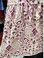 preiswerte Ausgefallene Kleider-Damen kleid lang Boho-Kleid Kleid drucken Schößchen Kleider Romantisch Klassisch elegante kleider Puffärmel Urlaub Ausgehen Frühlingskleid Lockere Passform Graphic Blume Halbe Ärmel V Ausschnitt Wei