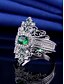 economico Anelli da donna-anello vintage da donna con corona di smeraldi: eleganti gioielli di ispirazione reale per fidanzamenti, matrimoni e occasioni speciali
