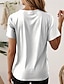 abordables T-shirt Animaux-Femmes T-shirt Fleuri Graphique ancien Élégant Classique Manche Courte Col ras du cou Hauts Réguliers Quotidien Sortir Week-end Imprimé Blanche Rose Claire Bleu Vert Été Printemps