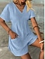 preiswerte Kunst &amp; Design Jumpsuit-Damen Jumpsuit Aktive Einfarbig Kurzarm V-Ausschnitt Tasche Urlaub Täglich Reguläre Passform Schwarz Grün Aprikose Sommer