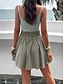 voordelige Afstudeerjurken-Dames Mini-jurk Witte jurk Afstudeerjurk Casual jurk Zomerjurk Modieus Klassiek Modern Dagelijks Strand Weekend Normale pasvorm Effen Mouwloos Spaghettibandjes Wit Marine Blauw Groen Zomer
