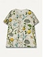billiga Djur tee-Dam T-shirt Summer Tops Grafisk Fågel Klassisk Ledigt Kortärmad Rund hals Crop Tops Dagligen Helgen Mönster Regnbåge Sommar Vår Höst