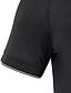 abordables Polo élite pour-Homme Polo Travail Rue Classique Manche Courte Vacances Mode Couleur Unie Rayé Boutons Rayure-garniture Été Printemps Noir Blanche Gris clair Polo