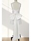cheap Weddings &amp; Events-Engagement Little Graduation White Dresses Wedding Dresses A-Line Camisole Sleeveless Short / Mini Satin Bridal Gowns With Bow(s) Ruched