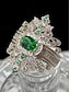 economico Anelli da donna-anello vintage da donna con corona di smeraldi: eleganti gioielli di ispirazione reale per fidanzamenti, matrimoni e occasioni speciali