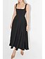 abordables Robes de Diplôme-Femmes Robe Midi Robe Blanche Robe de remise des diplômes Robe Nuisette Mode Anniversaire Remise des Diplômes Date Coupe régulière Uni Sans manches Bretelles spaghetti Noir Blanche Été