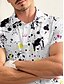abordables Tapas-Hombre Camisas de polo Blanco Manga Corta Camiseta Ropa de golf Ropa Trajes Ropa Ropa