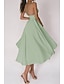 voordelige Afstudeerjurken-Dames Halflange jurk Witte jurk Afstudeerjurk Slipdress Modieus Verjaardag valmistuminen Uitgaan Normale pasvorm Effen Mouwloos Spaghettibandjes Zwart Wit Rood Groen Zomer