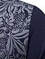 cheap Men&#039;s Elite Polo-Men&#039;s Polo Knit Polo Sweater Formal Work Turndown Short Sleeve Floral Buttons Printing Spring Denim Blue White Navy Blue Green Khaki Light Blue Polo