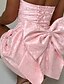 abordables Robes de Diplôme-Femmes Mini Robe Robe Blanche Robe de remise des diplômes Robe de Soirée Mode Anniversaire Remise des Diplômes Cocktail Coupe régulière Uni Sans manches Sans bretelles Rose Claire Blanche Été