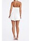economico Abiti di Laurea-Per donna Mini Abito Abito Bianco Abito da laurea Abito con Collo Allacciato Moda Moderno Compleanno Laurea Data Vestibilità regolare Semplice Senza Maniche All&#039;americana Bianco Marrone Estate