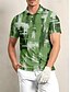 economico Cime-Per uomo Polo da golf Verde Manica Corta Top Abbigliamento da golf Abbigliamento Abiti Abbigliamento